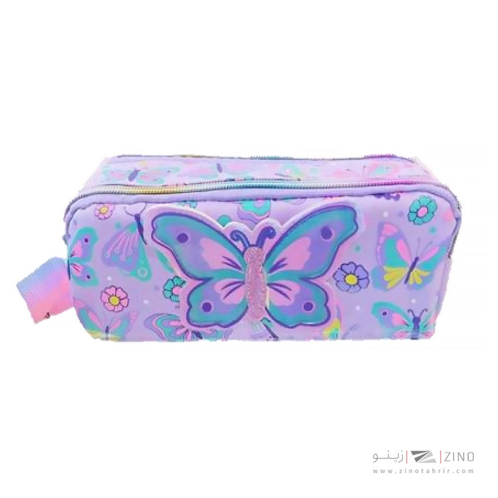 جامدادی دوزیپ وست دسته دار پروانه کد2094-7